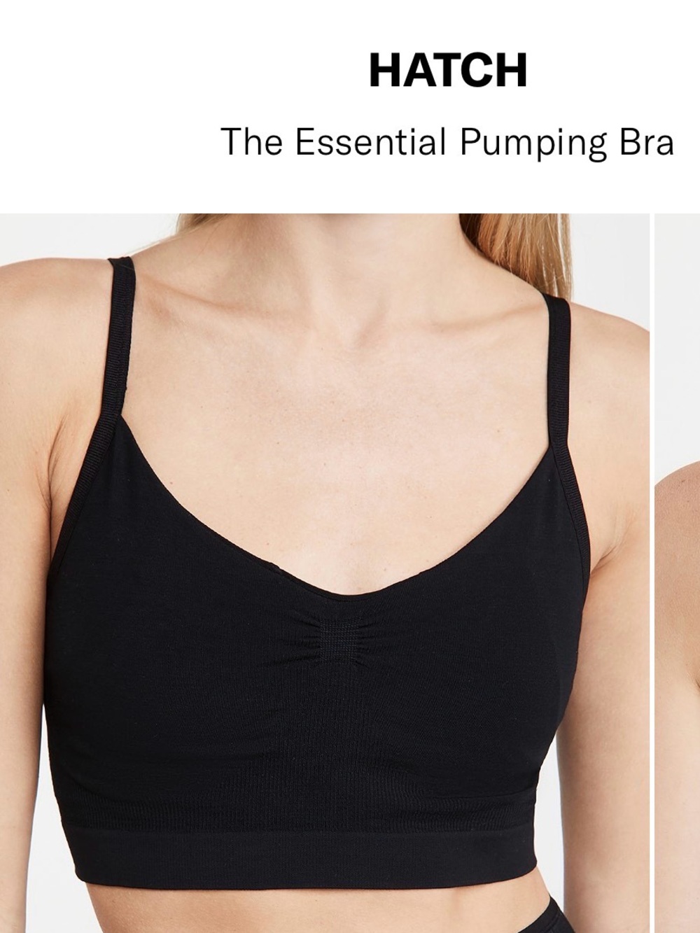 HATCH The Essential Pumping Bra - Black